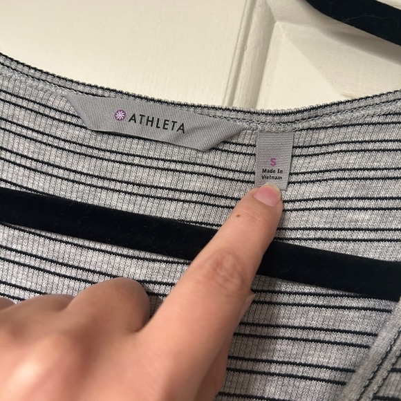 Athleta Hermosa Henley Midi Dress Striped - Picture 4 of 9